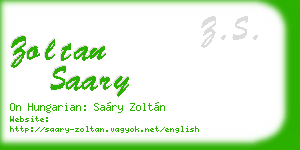 zoltan saary business card