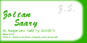 zoltan saary business card
